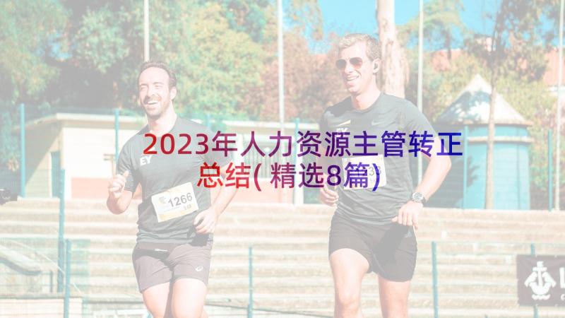 2023年人力资源主管转正总结(精选8篇)