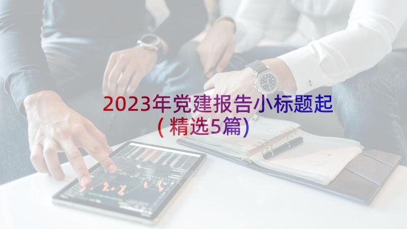 2023年党建报告小标题起(精选5篇)