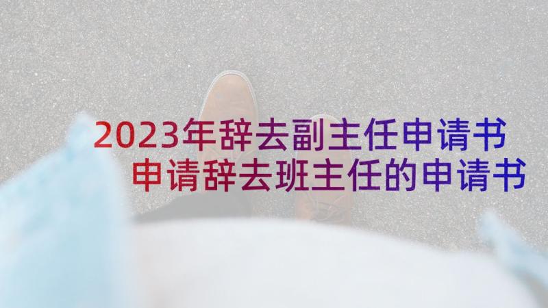 2023年辞去副主任申请书 申请辞去班主任的申请书(汇总5篇)