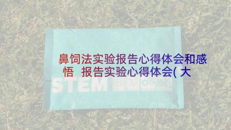 鼻饲法实验报告心得体会和感悟 报告实验心得体会(大全10篇)