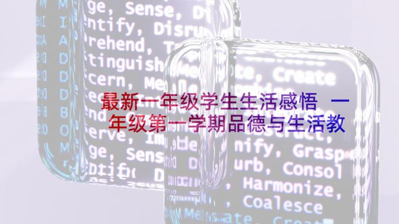 最新一年级学生生活感悟 一年级第一学期品德与生活教学计划(汇总5篇)