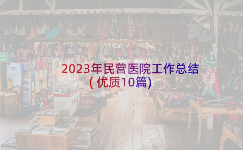 2023年民营医院工作总结(优质10篇)