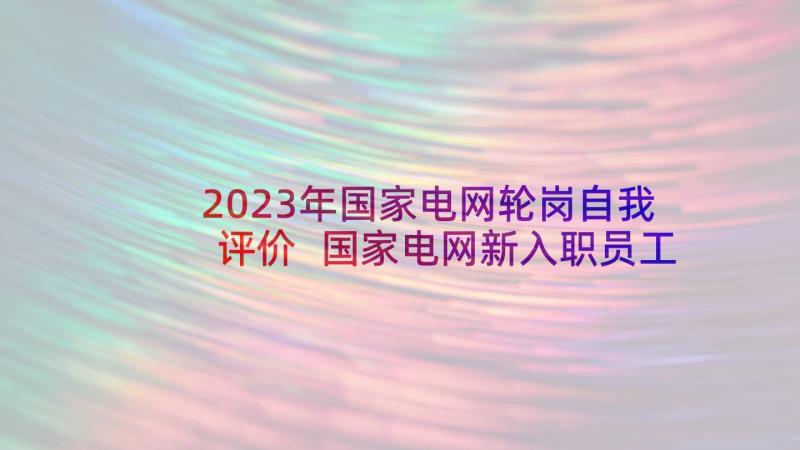 2023年国家电网轮岗自我评价 国家电网新入职员工培训心得体会(汇总5篇)