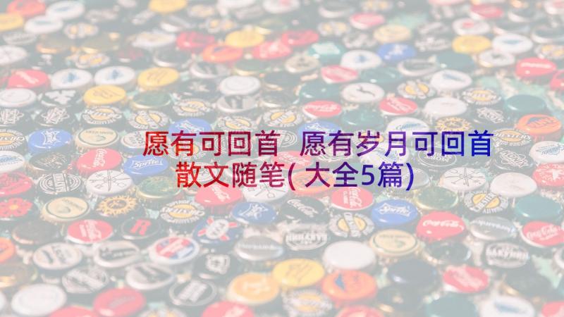 愿有可回首 愿有岁月可回首散文随笔(大全5篇)