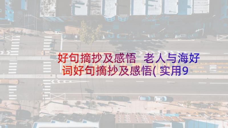 好句摘抄及感悟 老人与海好词好句摘抄及感悟(实用9篇)