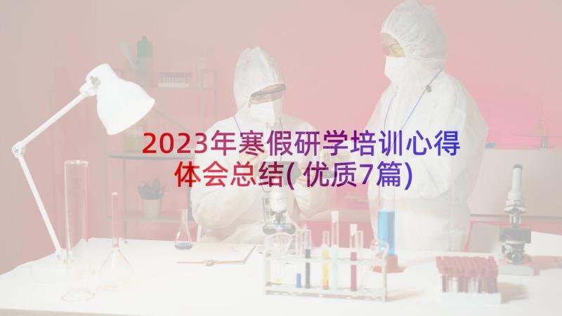 2023年寒假研学培训心得体会总结(优质7篇)