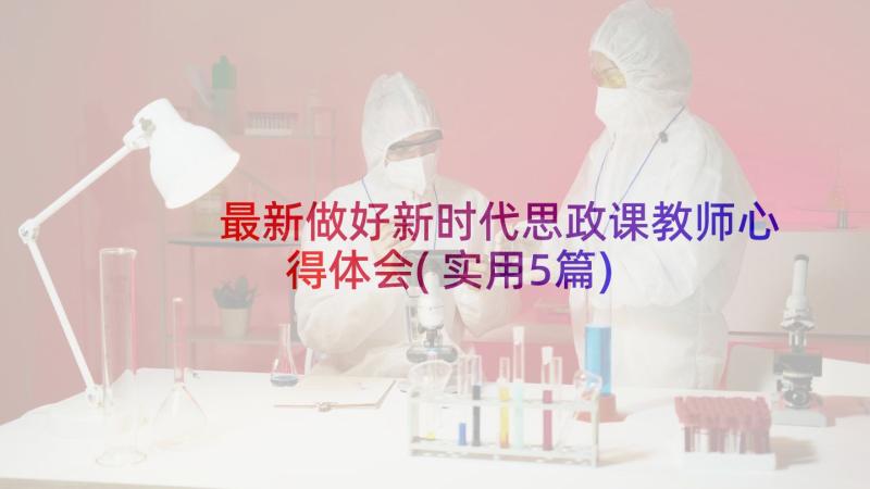 最新做好新时代思政课教师心得体会(实用5篇)