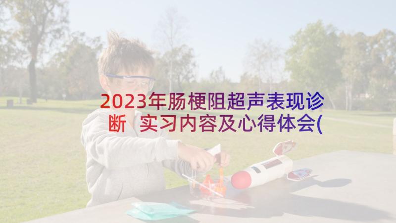 2023年肠梗阻超声表现诊断 实习内容及心得体会(模板19篇)