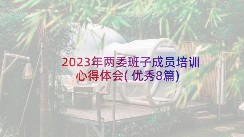 2023年两委班子成员培训心得体会(优秀8篇)