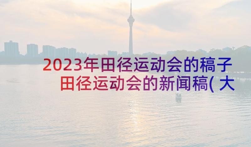 2023年田径运动会的稿子 田径运动会的新闻稿(大全15篇)