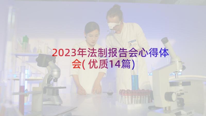 2023年法制报告会心得体会(优质14篇)