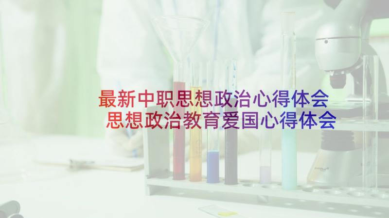 最新中职思想政治心得体会 思想政治教育爱国心得体会(实用11篇)