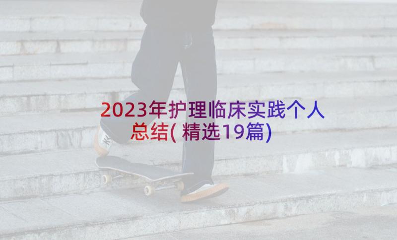 2023年护理临床实践个人总结(精选19篇)