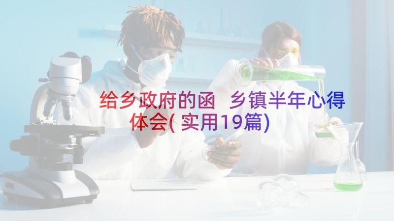 给乡政府的函 乡镇半年心得体会(实用19篇)