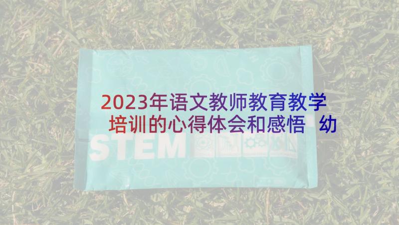 2023年语文教师教育教学培训的心得体会和感悟 幼儿教师教育教学培训心得体会(优秀8篇)