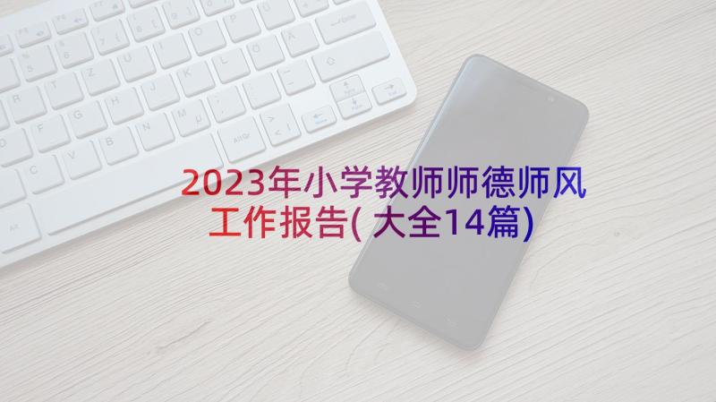 2023年小学教师师德师风工作报告(大全14篇)