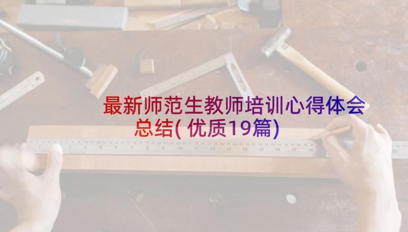 最新师范生教师培训心得体会总结(优质19篇)