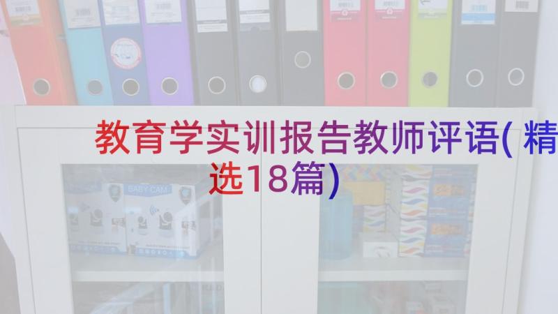 教育学实训报告教师评语(精选18篇)