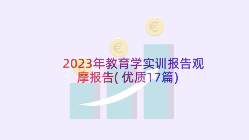 2023年教育学实训报告观摩报告(优质17篇)