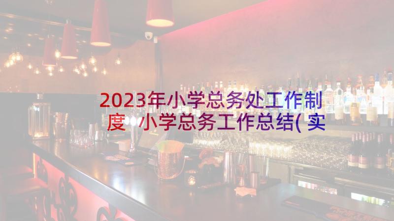 2023年小学总务处工作制度 小学总务工作总结(实用9篇)