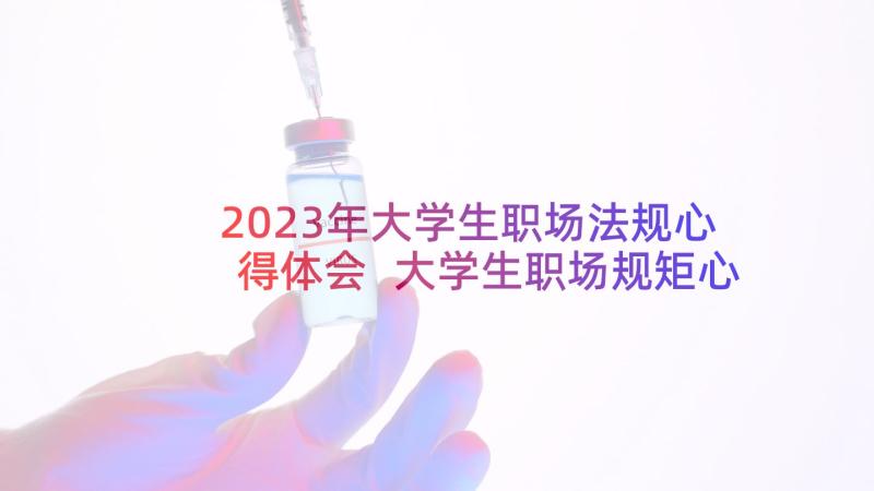 2023年大学生职场法规心得体会 大学生职场规矩心得体会(优质8篇)