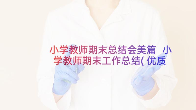 小学教师期末总结会美篇 小学教师期末工作总结(优质19篇)