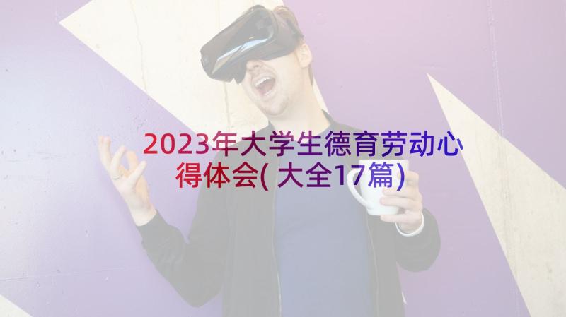 2023年大学生德育劳动心得体会(大全17篇)