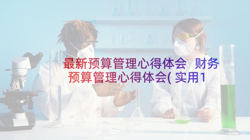 最新预算管理心得体会 财务预算管理心得体会(实用16篇)