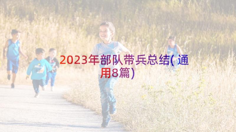 2023年部队带兵总结(通用8篇)