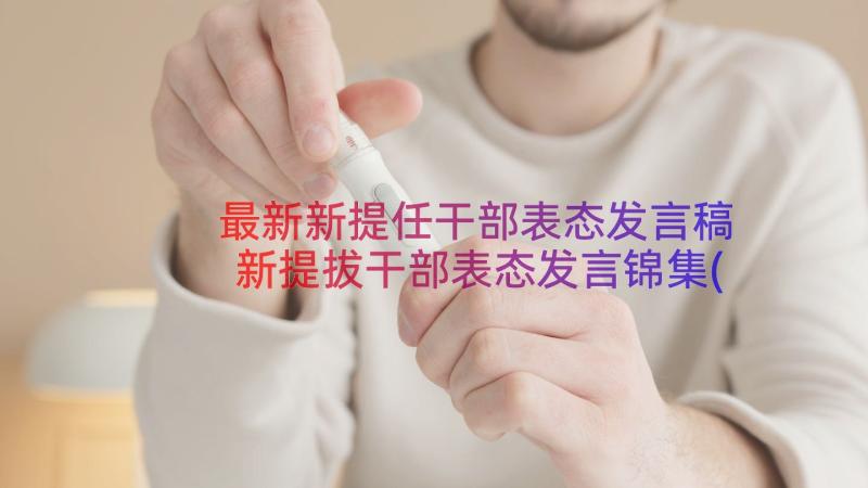 最新新提任干部表态发言稿 新提拔干部表态发言锦集(模板11篇)