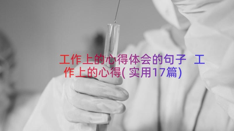 工作上的心得体会的句子 工作上的心得(实用17篇)