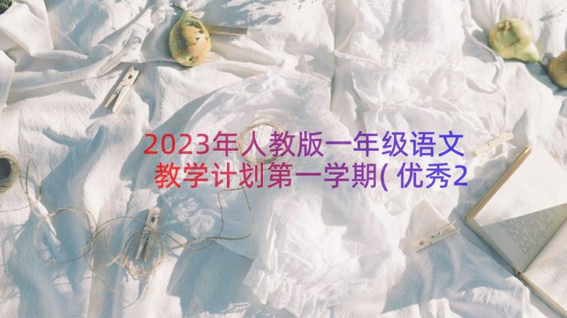 2023年人教版一年级语文教学计划第一学期(优秀20篇)