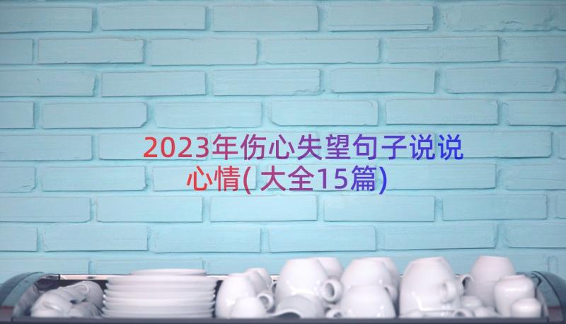 2023年伤心失望句子说说心情(大全15篇)