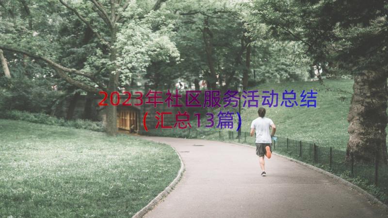 2023年社区服务活动总结(汇总13篇)