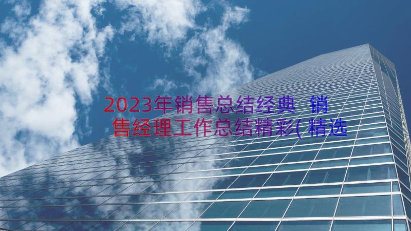 2023年销售总结经典 销售经理工作总结精彩(精选10篇)