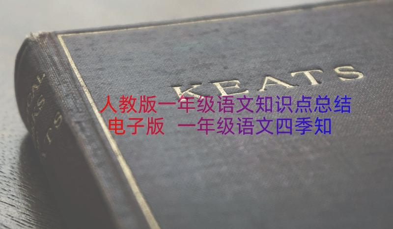 人教版一年级语文知识点总结电子版 一年级语文四季知识点(优质9篇)