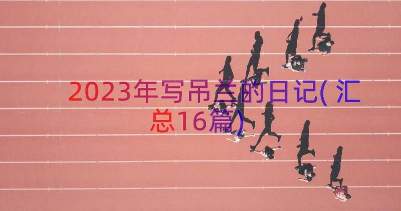 2023年写吊兰的日记(汇总16篇)