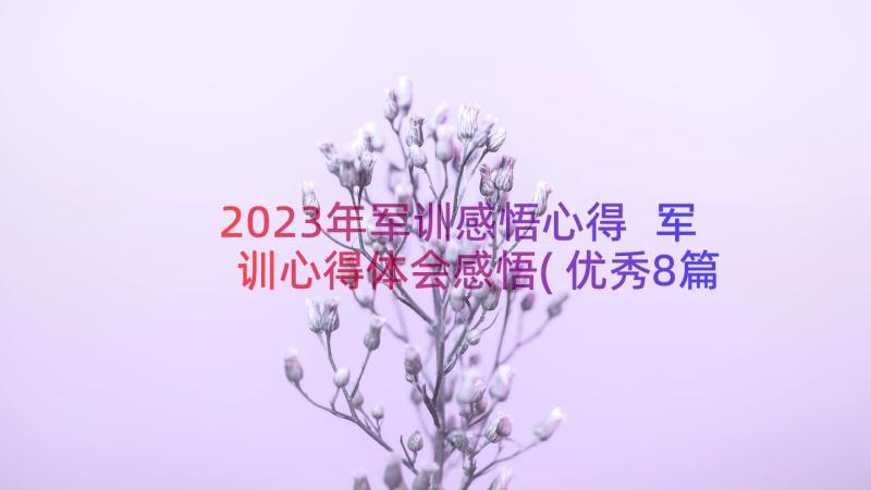 2023年军训感悟心得 军训心得体会感悟(优秀8篇)