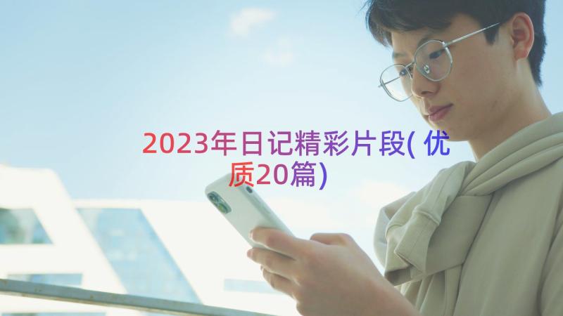 2023年日记精彩片段(优质20篇)