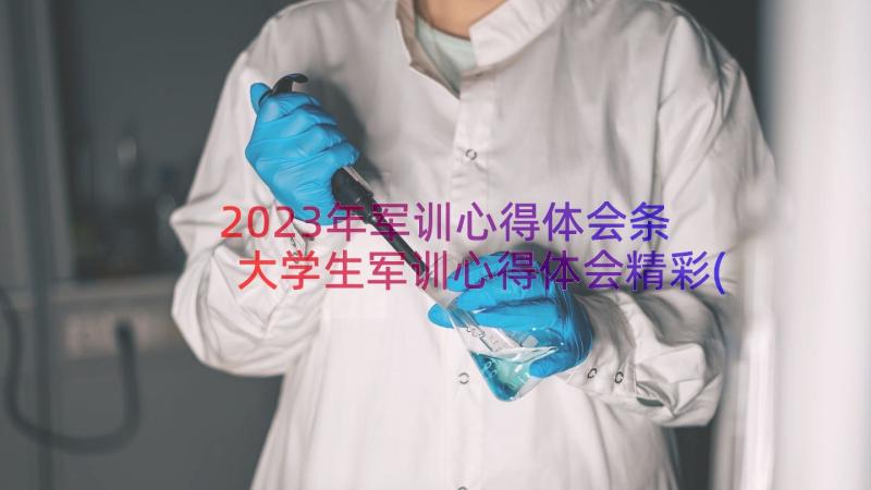 2023年军训心得体会条 大学生军训心得体会精彩(精选8篇)