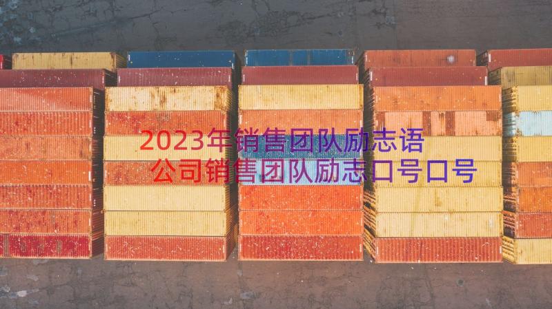 2023年销售团队励志语 公司销售团队励志口号口号(优质16篇)