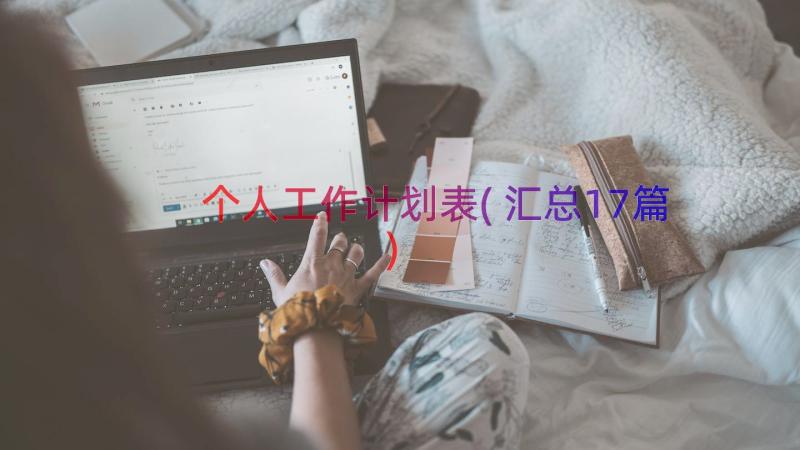 个人工作计划表(汇总17篇)