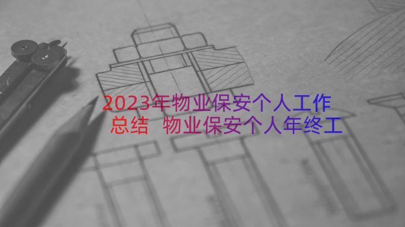 2023年物业保安个人工作总结 物业保安个人年终工作总结(优质9篇)