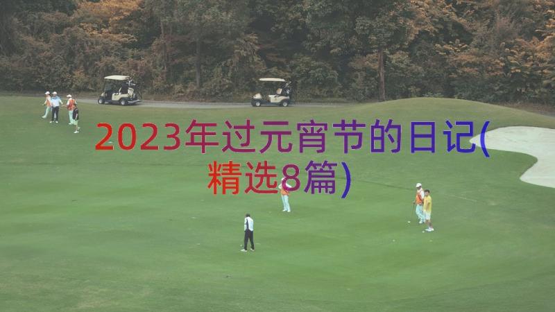 2023年过元宵节的日记(精选8篇)