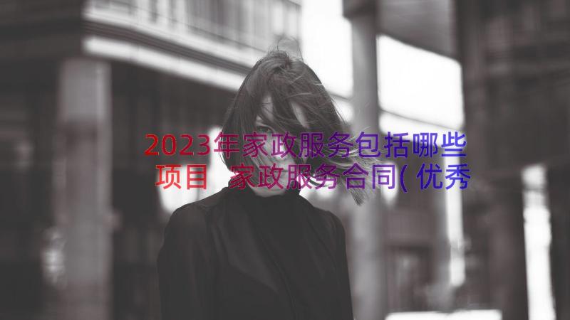 2023年家政服务包括哪些项目 家政服务合同(优秀11篇)