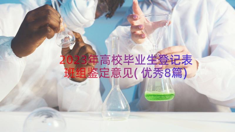 2023年高校毕业生登记表班组鉴定意见(优秀8篇)