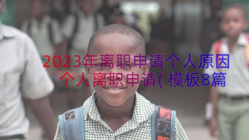 2023年离职申请个人原因 个人离职申请(模板8篇)