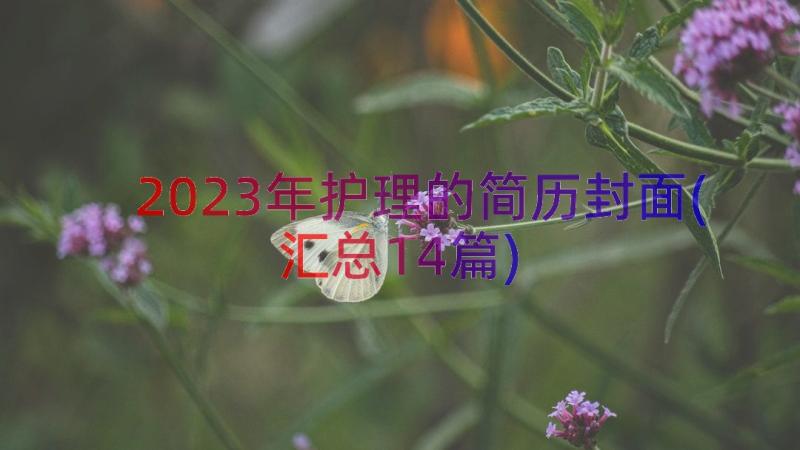 2023年护理的简历封面(汇总14篇)