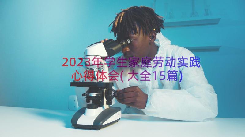 2023年学生家庭劳动实践心得体会(大全15篇)