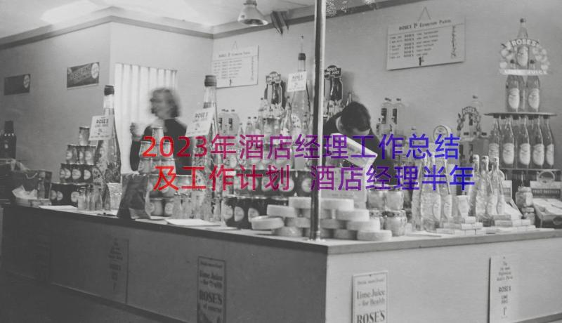 2023年酒店经理工作总结及工作计划 酒店经理半年工作总结(模板9篇)